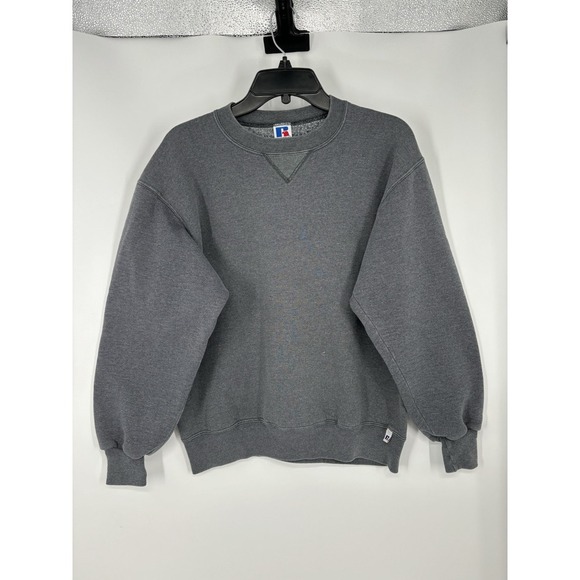 Vintage Russell Athletic Crewneck Sweatshirt Blank Made In‎ USA Boxy Oversized L - Picture 1 of 7